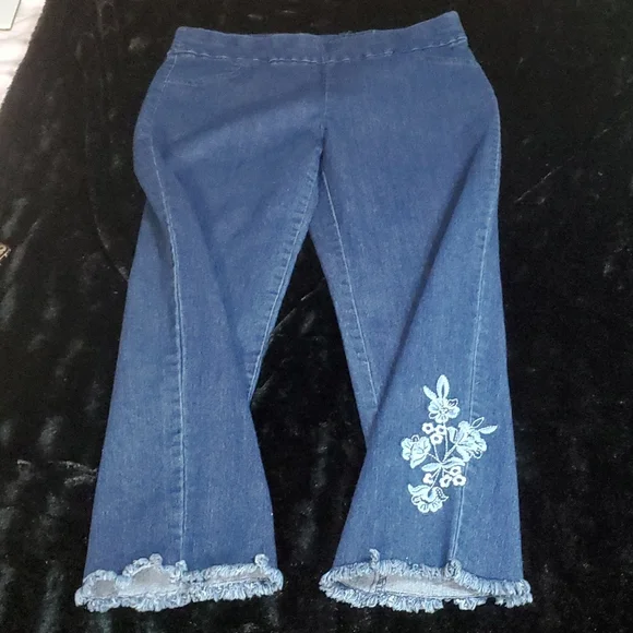 Embroidered Alfred Dunner Denim Pants Alfred Dunner Jeans Alfred